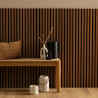 Panneau décoratif mural Colva bois foncé 120 x 60cm