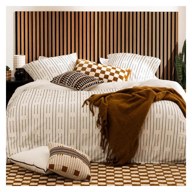 Panneau décoratif mural Colva bois foncé 120 x 60cm