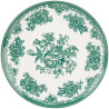 Assiette à dessert Toile de Printemps en grès Ø21cm Blanc/Vert - GENEVIEVE LETHU
