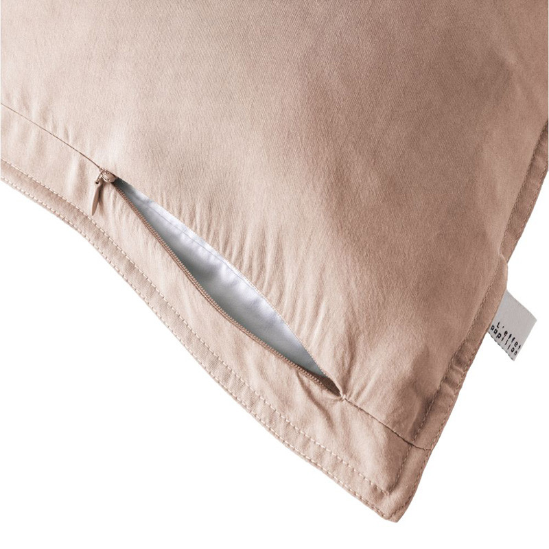 Taie d’oreiller Lysandre 63x63cm Blush - L'EFFET PAPILLON