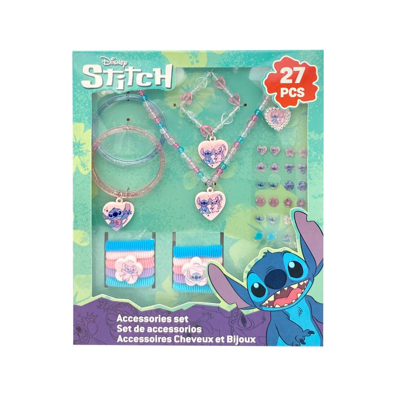 Set accessoires cheveux et bijoux bleu Stitch - AR01883