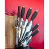 Bloc de couteaux et accessoires tournant 7 pièces Noir/Métal - PRADEL EXCELLENCE