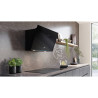 Hotte décorative murale inclinée avec finition en verre 90cm Noir - SIEMENS - LC91KLT60