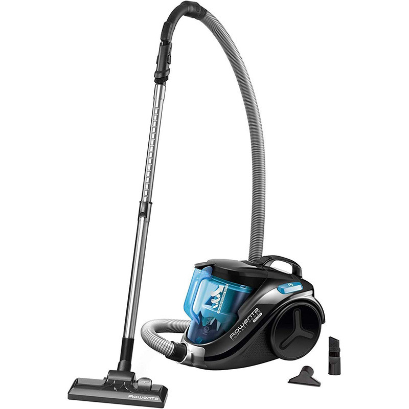 Aspirateur traîneau sans sac Compact Power Cyclonic 750W Noir/Bleu - ROWENTA - RO3725EA