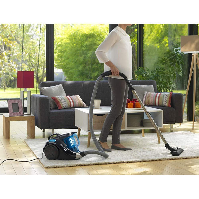 Aspirateur traîneau sans sac Compact Power Cyclonic 750W Noir/Bleu - ROWENTA - RO3725EA