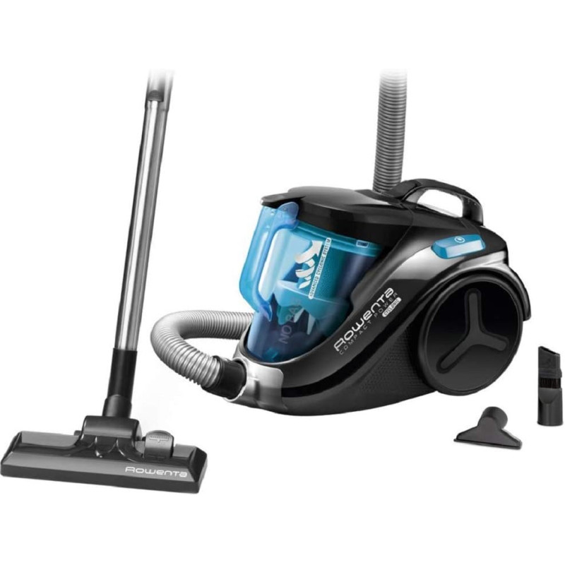 Aspirateur traîneau sans sac Compact Power Cyclonic 750W Noir/Bleu - ROWENTA - RO3725EA
