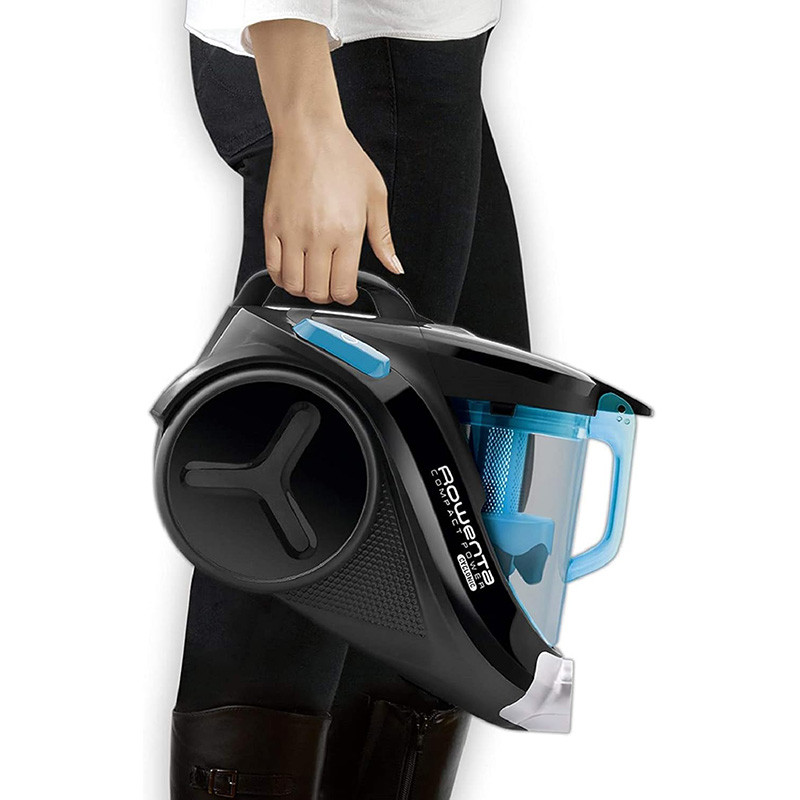 Aspirateur traîneau sans sac Compact Power Cyclonic 750W Noir/Bleu - ROWENTA - RO3725EA