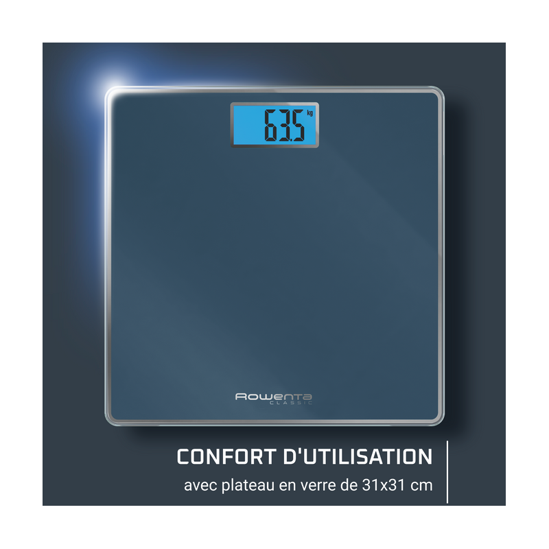 Pèse-personne électronique Classic Collection M 160kg/100g Bleu - TEFAL - BS1504V0