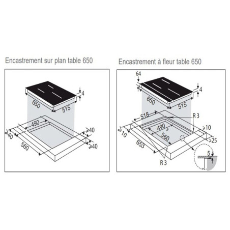 Plaque de cuisson induction Ai Talent 4 foyers Noir - DE DIETRICH - DPI4420H