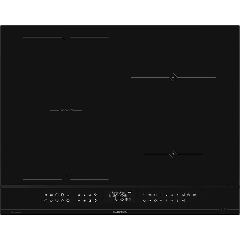 Plaque de cuisson induction HoriZoneTech 4 foyers 7400W 65cm Noir - DE DIETRICH - DPI4442B