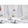 Lot de 2 torchons en coton Essential 50x70cm Blanc/Gris - TODAY