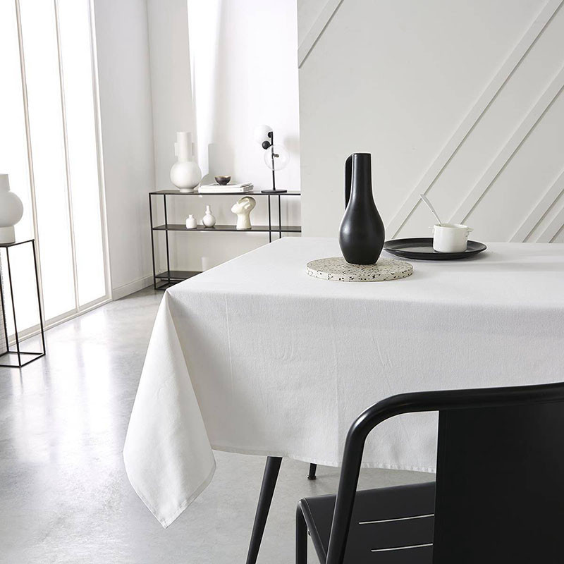 Nappe Prestige moderne en coton 150x250cm Craie - TODAY