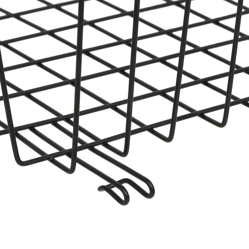 Panier Rangement Suspendu Acier/PVC 31,5x31x12cm Noir - 5FIVE