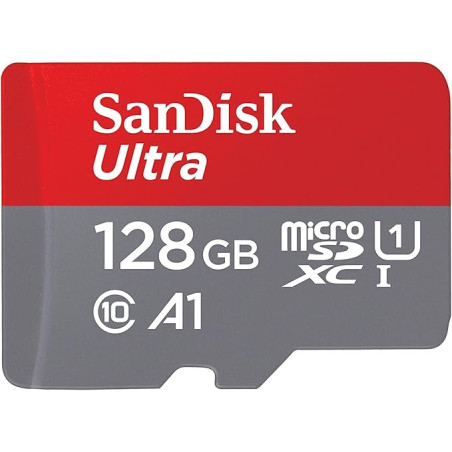 Carte microSDXC Ultra 128Go UHS-I A1 Class 10 Noir - SANDISK - SDCARD128GCL1060