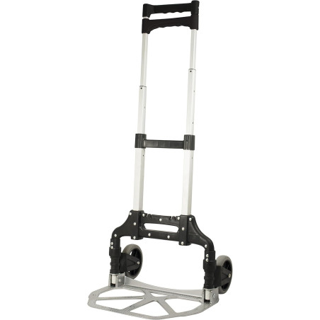 Chariot de transport pliable 75 kg Aluminium Argent/Noir - PAVO - PAVO8055876