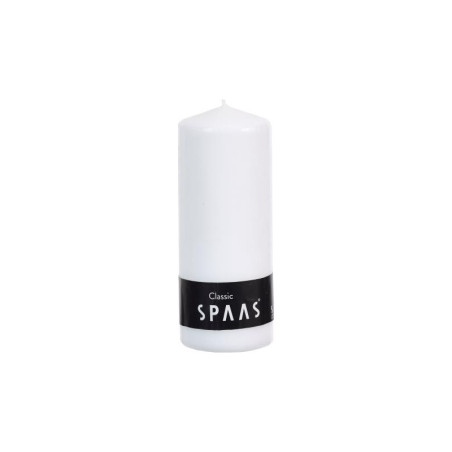 "Bougie cLassique Cylindre Ø8x20cm Blanc - SPAAS "