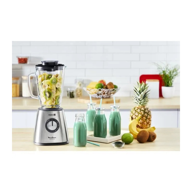 Blender Blendforce base métal 1,75L Inox - MOULINEX - LM439D10