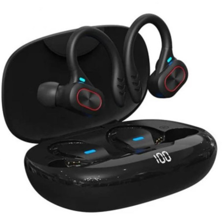 Casque Sport TWS  Tactil Powbank assist vocal Noir - AVENZO - AVTW5011B