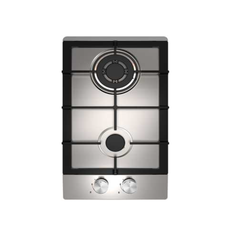 PLAQUE CUISSON 2 FEUX GAZ 4kW INOX MERLIN - M-DOM30G-I