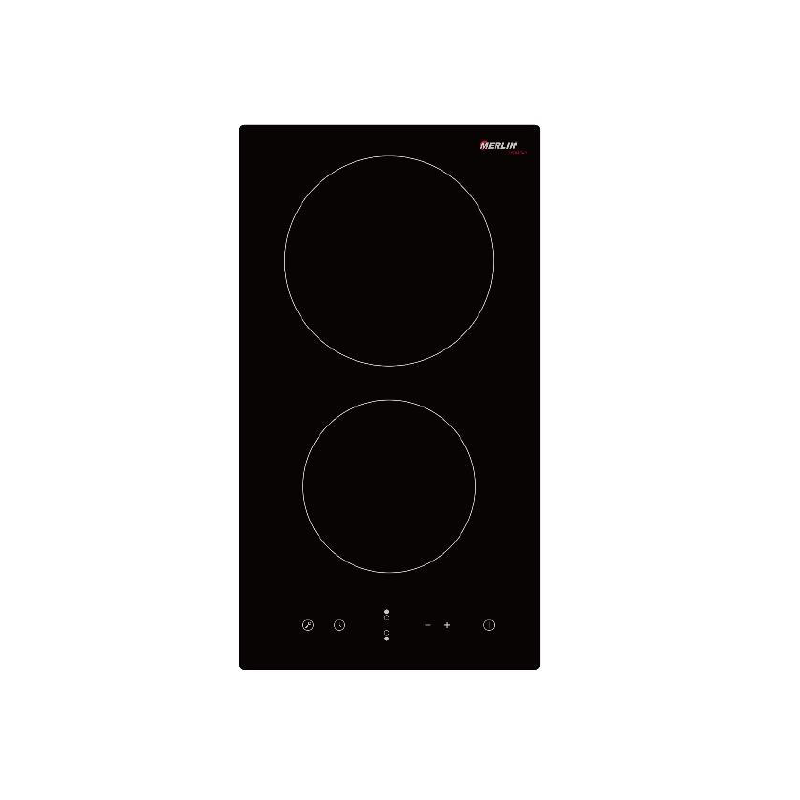 PLAQUE CUISSON VITROCERAMIQUE 30CM 2 FEUX 3000W NOIR MERLIN - M-DOM30V