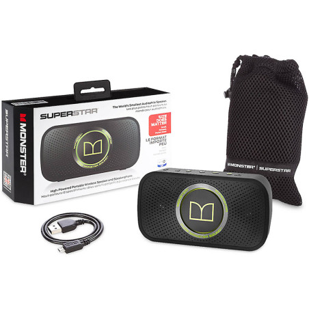 Enceinte Bluetooth portable SuperStar Vert Fluo - MONSTER - MOC-129265
