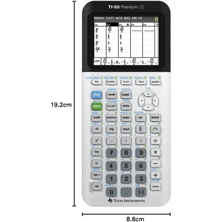 Calculatrice graphique TI-83 Premium CE Pack Blanc - TEXAS INSTRUMENTS - TI83PREMPACK