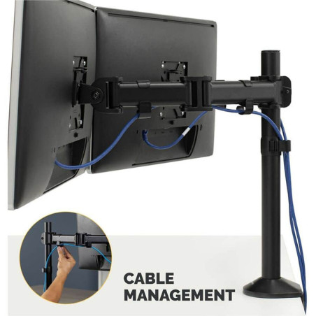 Bras pour double écran Reflex jusqu'à 27" 8kg Noir - FELLOWES - 8502601