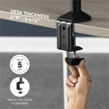 Bras pour double écran Reflex jusqu'à 27" 8kg Noir - FELLOWES - 8502601