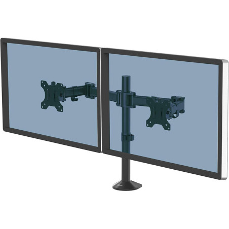 Bras porte écran Reflex double pour 2 écrans jusqu'à 27" Noir - FELLOWES - 8041701