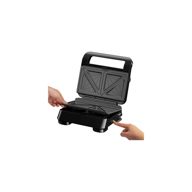 Appareil multifonction sandwich-gaufre SnackMaker 5 800W Gris noir/Argenté - BRAUN - SM5005SILVBK