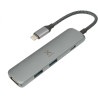 Hub Worx USB-C 4en1 câble tressé Gris - XTORM - XTOXWH03