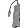 Hub Worx USB-C 4en1 câble tressé Gris - XTORM - XTOXWH03