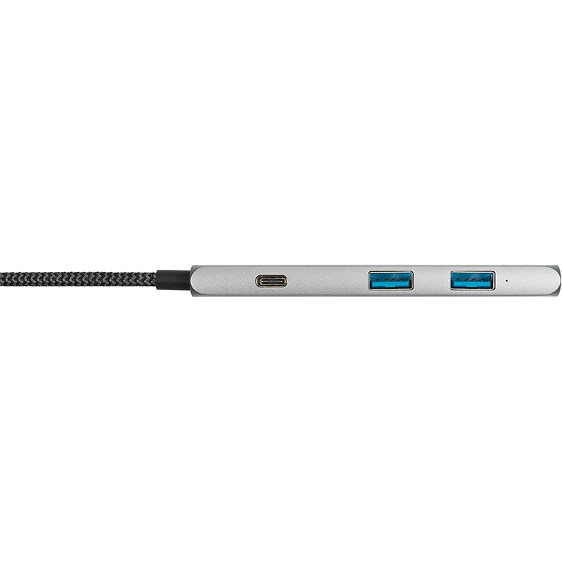 Hub Worx USB-C 4en1 câble tressé Gris - XTORM - XTOXWH03