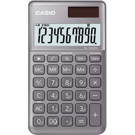 Calculatrice de poche SL-1000SC 10 chiffres Gris - CASIO - CASL100SCGYWEP