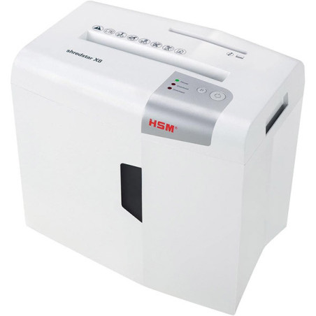 Destructeur de documents Shredstar 8 feuilles coupe croisée à particules Blanc/Argent - HSM - HSM1044121 