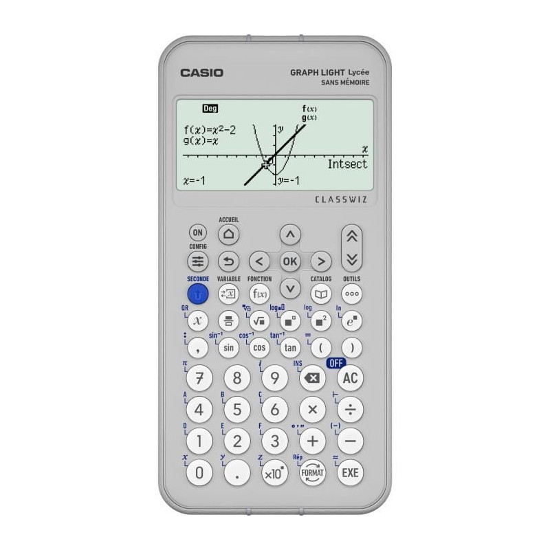 Calculatrice graphique Graph Light Blanc - CASIO - CAGRAPHLIGHTWET