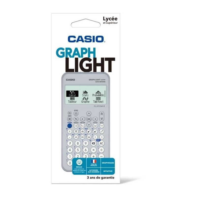 Calculatrice graphique Graph Light Blanc - CASIO - CAGRAPHLIGHTWET