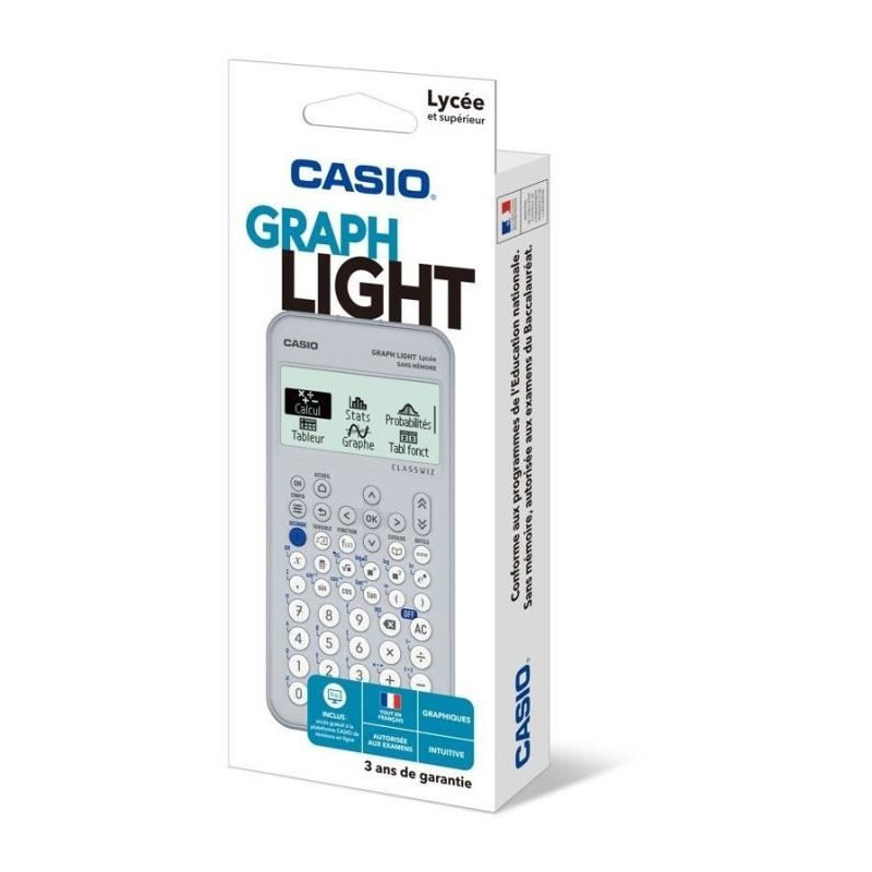 Calculatrice graphique Graph Light Blanc - CASIO - CAGRAPHLIGHTWET