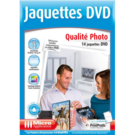 Papier jaquettes boîtier DVD Qualité Photo Blanc - MICRO APPLICATION - 5059