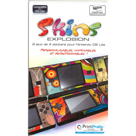 Stickers personnalisables Skins Explosion pour Nintendo DS Lite Brillant Multicolore - MICRO APPLICATION - 5399