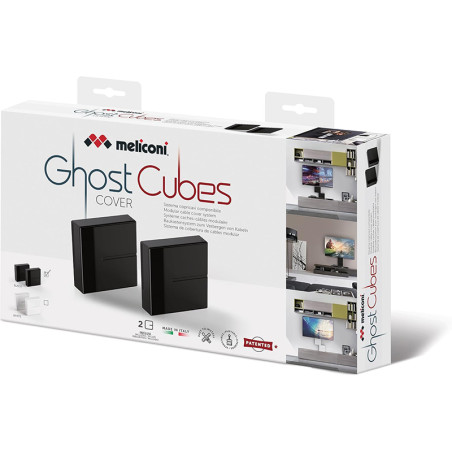 Meuble TV mural Ghost Cube Cover 2 cubes Noir - MELICONI - BA480524