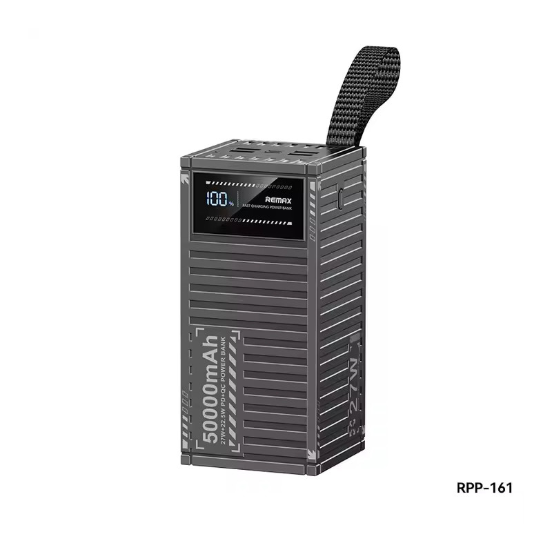 Powerbank Container Series à chargement rapide 50000mAh PD27W + QC22.5W Gris - REMAX - REMRPP-161GR