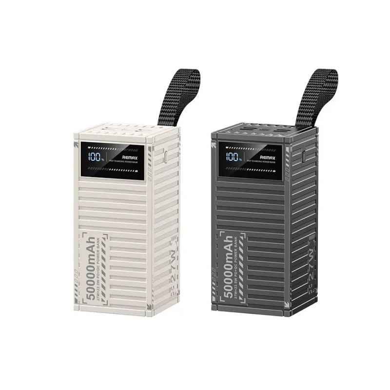 Powerbank Container Series à chargement rapide 50000mAh PD27W + QC22.5W Gris - REMAX - REMRPP-161GR