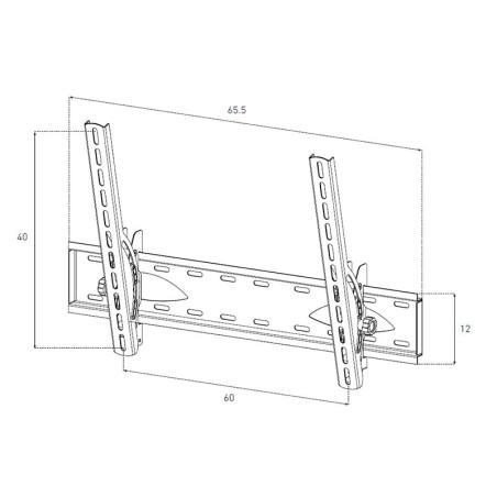 Support mural TV inclinable 50–85" VESA 600x400 Noir - MELICONI - MELA00031