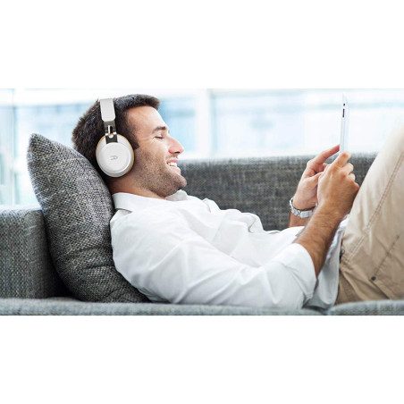 Casque audio sans fil Bluetooth Assistant vocal MicroSD Blanc - AVENZO - AVHP2001W