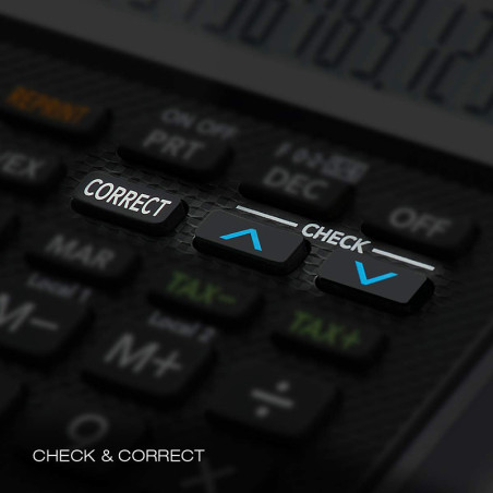 Calculatrice imprimante 12 chiffres Noir - CASIO - CAHR8TEC