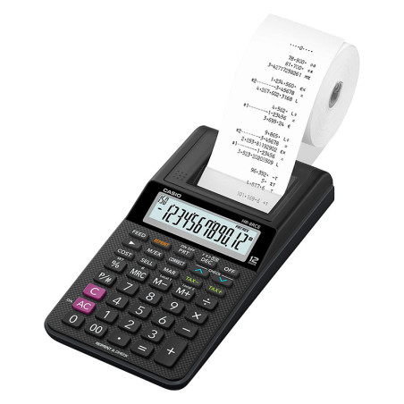 Calculatrice imprimante 12 chiffres Noir - CASIO - CAHR8TEC