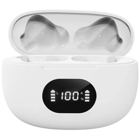 Écouteurs Bluetooth sans fil avec batterie externe Blanc - AVENZO - AVTW5010W