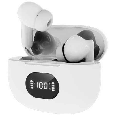 Écouteurs Bluetooth sans fil avec batterie externe Blanc - AVENZO - AVTW5010W