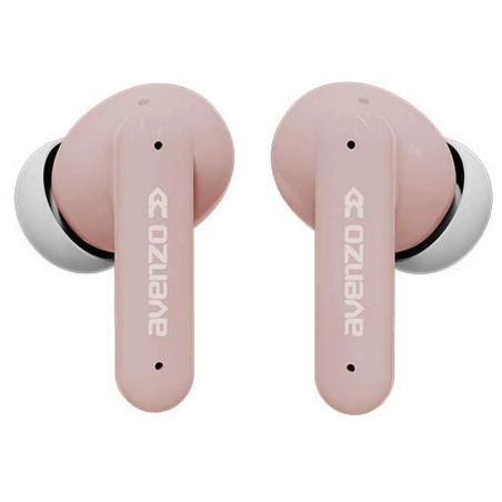 Écouteurs Bluetooth sans fil avec batterie externe Rose - AVENZO - AV-TW5010P